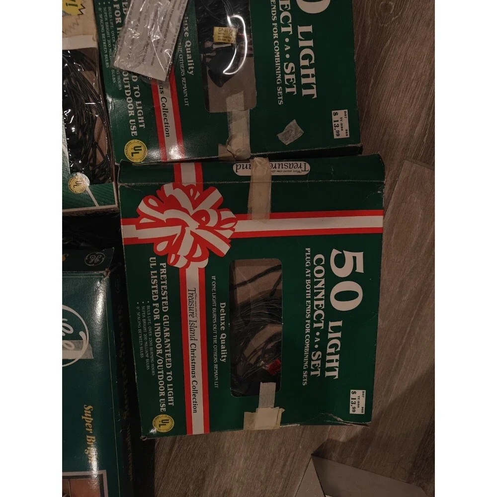 480 Christmas Lights Vintage  GE $ Deluxe Edition Brand
